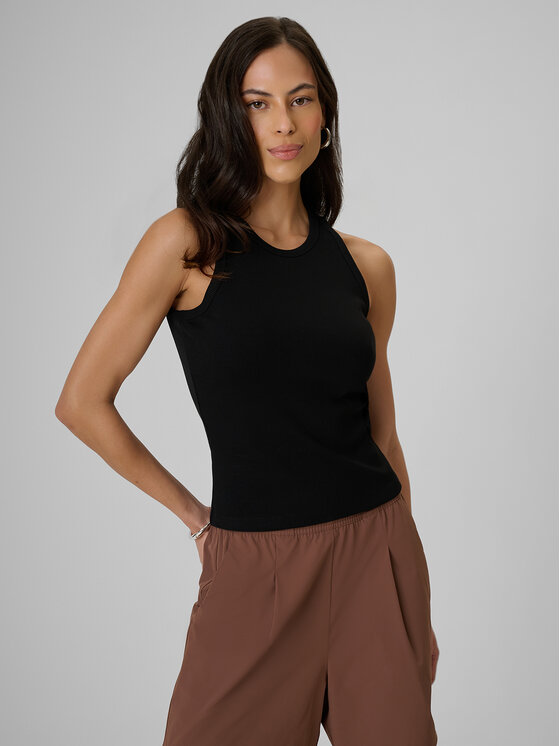 4F 4F Tank top ESSENTIAL Czarny Slim Fit