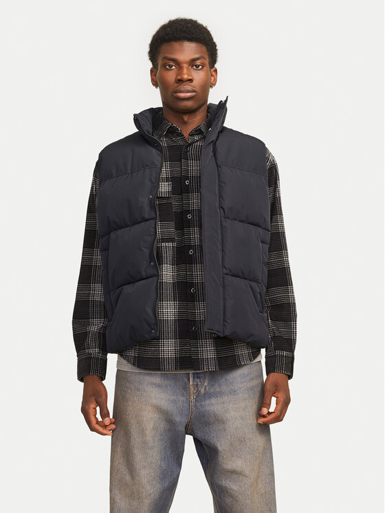 Jack&Jones Veste Bradley 12256981 Melns Regular Fit