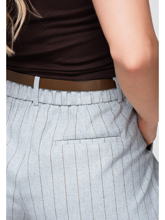 Ombre Ombre Szorty materiałowe OW-ST-E0016 Szary Bermuda Fit