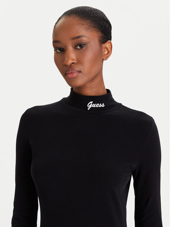 Guess Guess Vsakodnevna obleka V5BK04 KCBF1 Črna Slim Fit