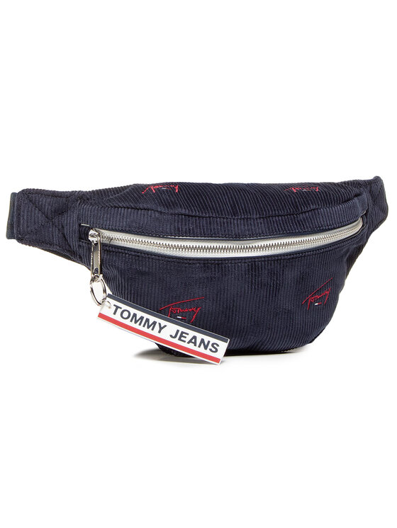 Tommy Jeans Gurteltasche Tjw Logo Tape Bumbag Cord AW0AW091020 Dunkelblau Modivo