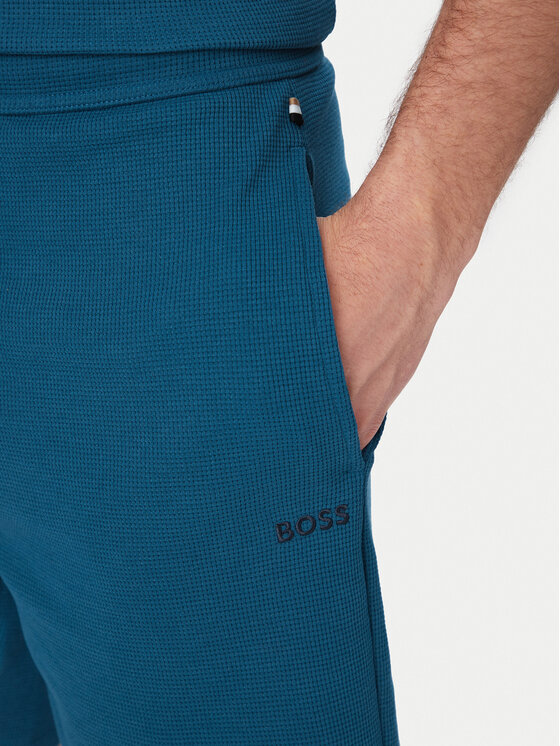BOSS BOSS Pantaloncini sportivi Waffle 50535884 Blu Regular Fit