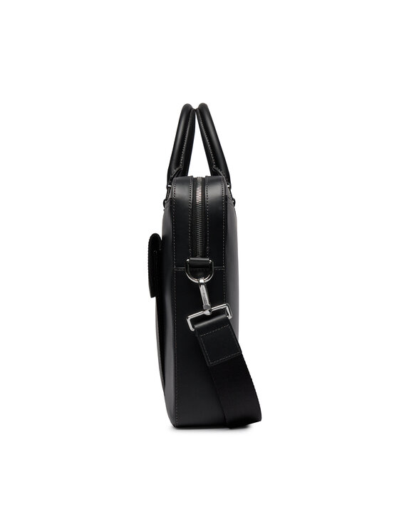 Tommy Hilfiger Tommy Hilfiger Taška na laptop Th Spw Leather Computer Bag AM0AM11818 Čierna