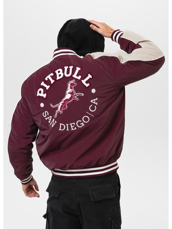 PITBULL PITBULL Kurtka przejściowa MANOLITO Bordowy Regular Fit