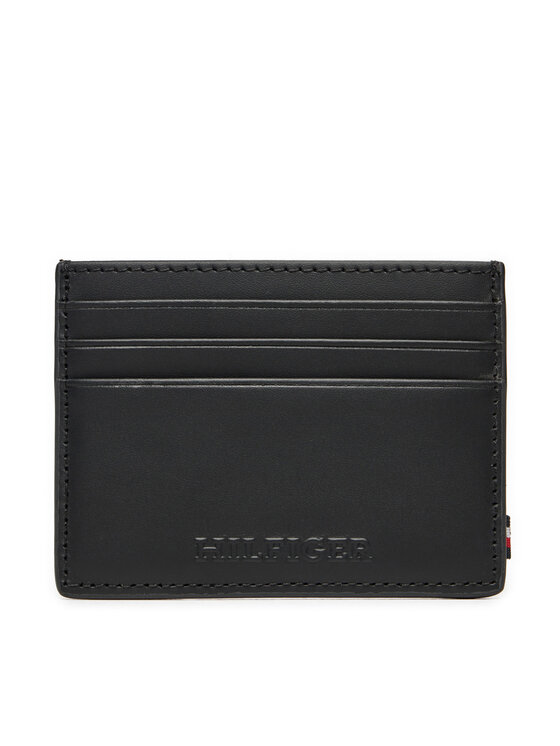 Tommy Hilfiger Kreditkartenetui Monotype Leather Credit Card Holder AM0AM12508 Schwarz