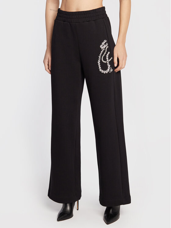 Pinko Pantaloni trening DIABOLIK Flaviana AI22-23 PKDB 1L109E 8314 Negru Relaxed Fit