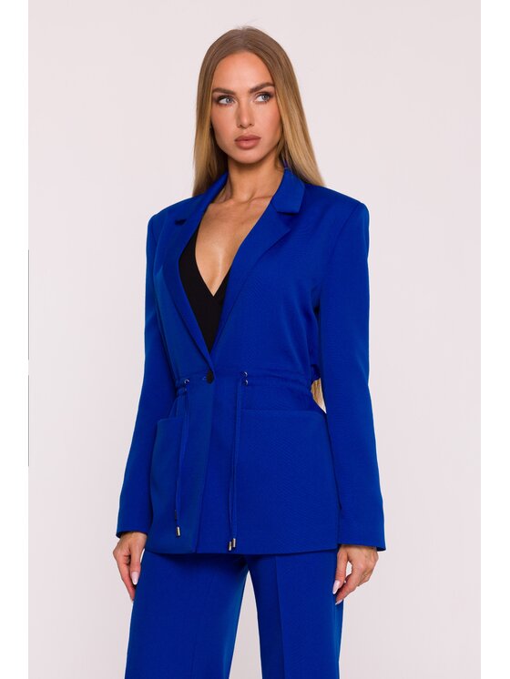 Made of Emotion Made of Emotion Marynarka M873 Niebieski Modern Slim Fit