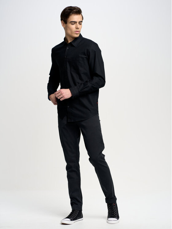 BIG STAR BIG STAR Koszula trixi_shirt_ls_906 Czarny Basic Fit