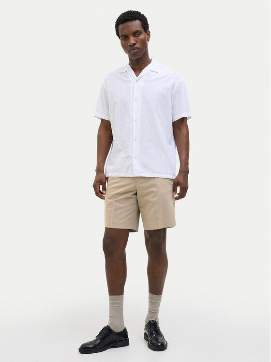 Jack & Jones Jack & Jones Bavlnené šortky Stace 12271357 Béžová Relaxed Fit