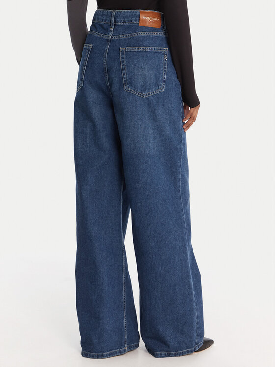 Rinascimento Rinascimento Jeans hlače CFC0125151003 Modra Wide Leg