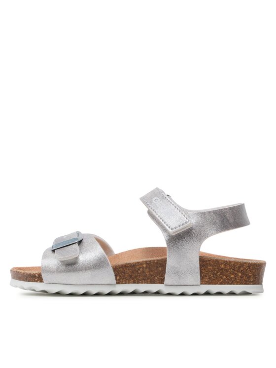 Geox Geox Sandale J Adriel Girl J028MC000BJC1007 S Srebrna