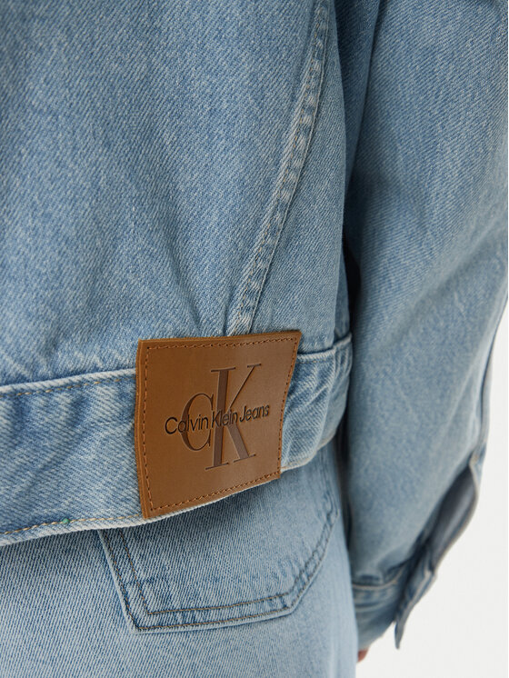 Calvin Klein Jeans Calvin Klein Jeans Jeansová bunda J20J224548 Modrá Boxy Fit