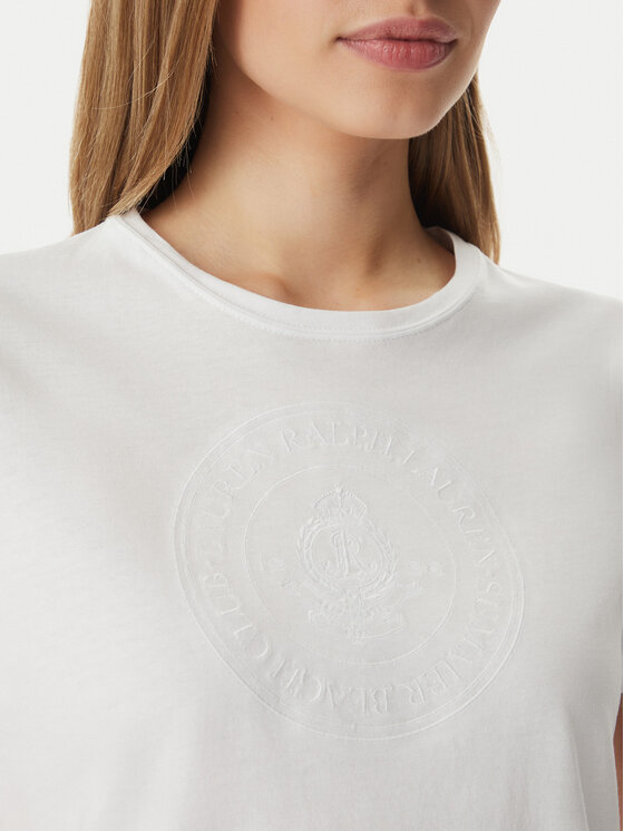 LAUREN RALPH LAUREN LAUREN RALPH LAUREN T-Shirt 200P09106004 Biały Relaxed Fit