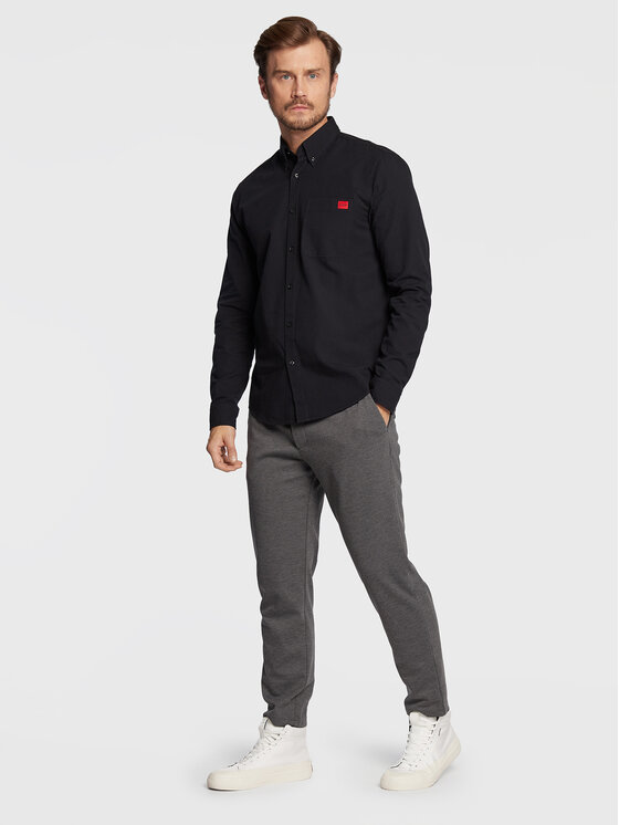 HUGO Hugo Cămașă Evito 50479302 Negru Slim Fit
