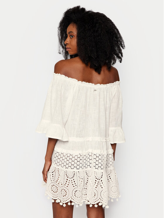 Banana Moon Banana Moon Пляжна сукня Dalya Spelly Білий Regular Fit