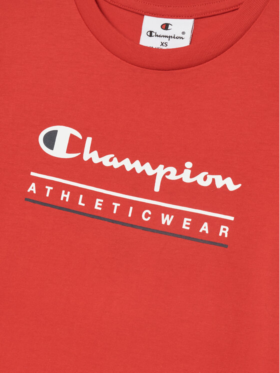 Champion Champion Marškinėlių ir šortų komplektas 306992 Raudona Regular Fit
