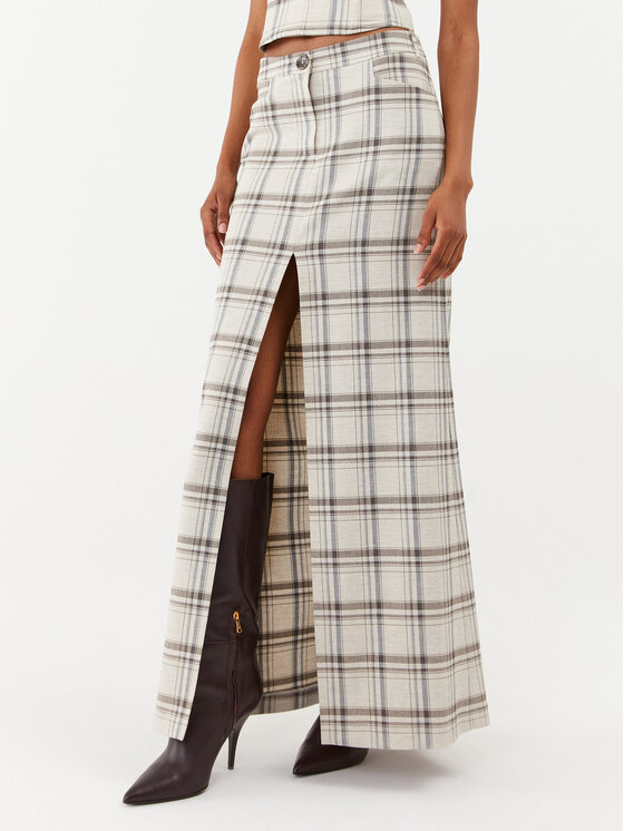 Patrizia Pepe Fustă maxi 8G0341/A7U2-XV91 Gri Regular Fit