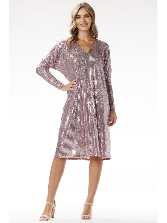 Awama Awama Abito da sera A690 Rosa Basic Fit