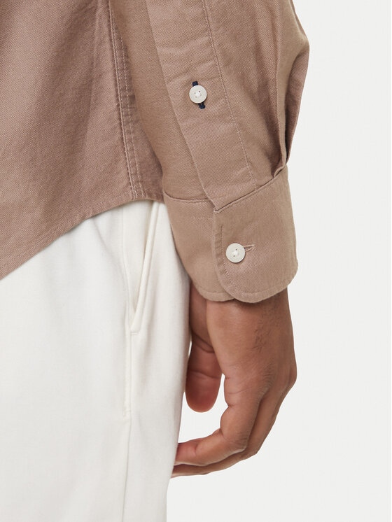 Tommy Hilfiger Tommy Hilfiger Hemd Solid Heritage MW0MW35774 Beige Regular Fit