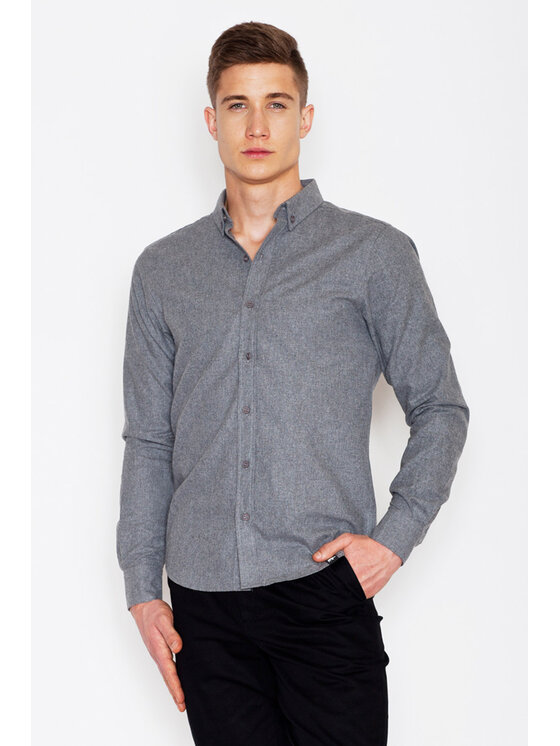 Visent Visent Camicia V010 Grigio Regular Fit