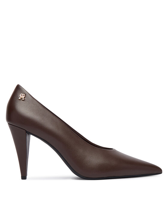 Tommy Hilfiger Tommy Hilfiger Pantofi pumps Th Smooth Leather Pump FW0FW08960 Maro