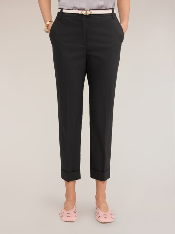 Motivi Motivi Spodnie materiałowe P085Q004532N033 Czarny Slim Fit