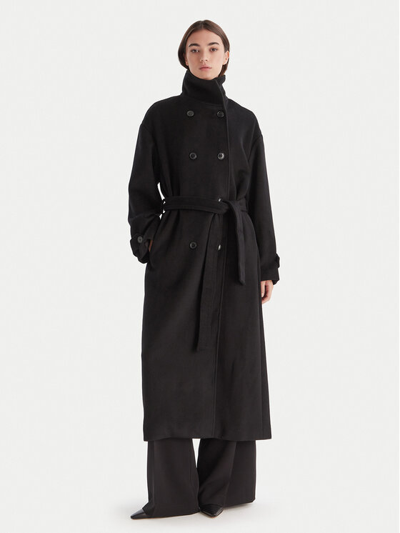 Bardot Bardot Gyapjú kabát Enzo 60087JB Fekete Oversize