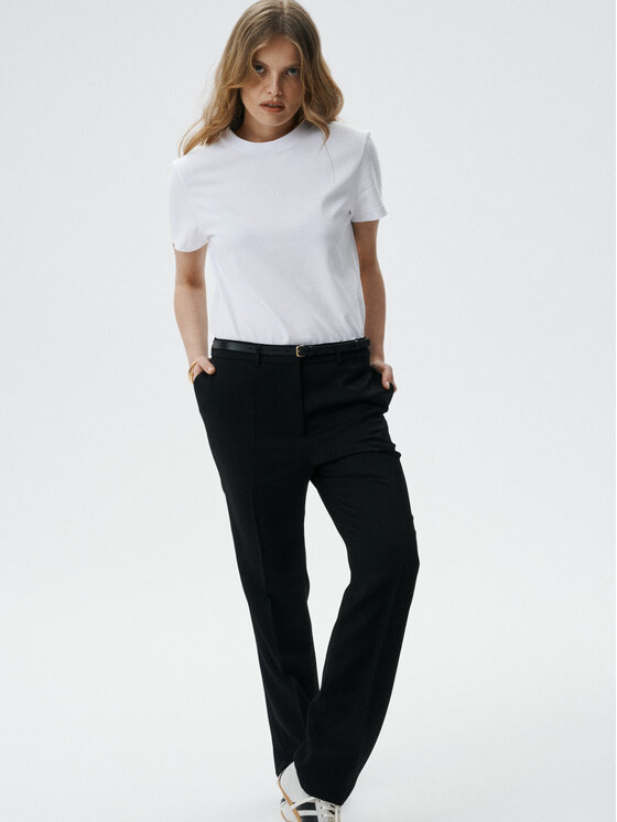 MARI PRETI MARI PRETI Pantalone da abito Vivara Nero Regular Fit