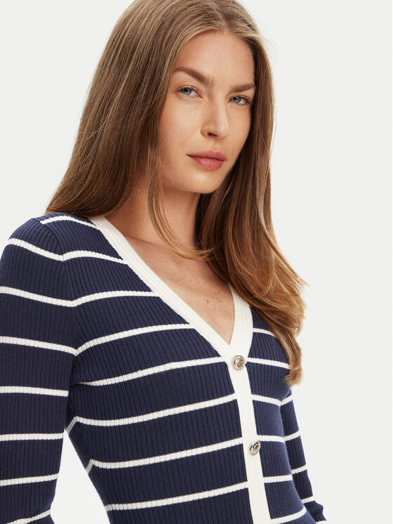 Guess Guess Džemper haljina W5YK98 Z2YK2 Tamnoplava Slim Fit