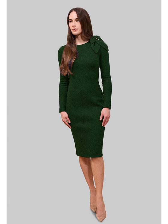 Kasia Zapała Kasia Zapała Sukienka codzienna Martha Zielony ciemny Slim Fit