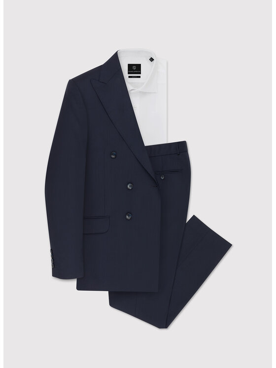 Pako Lorente Pako Lorente Spodnie garniturowe P23WP-6G-038 Granatowy Slim Fit