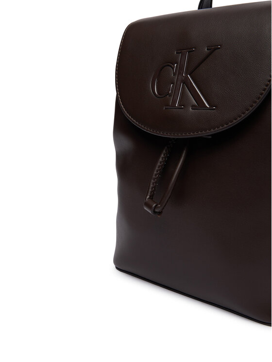 Calvin Klein Calvin Klein Rucksack Bold Ck Flap Mini Backpack LV04F3893G Dunkelbraun