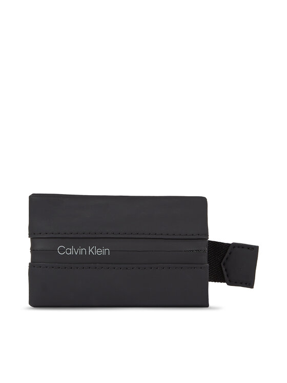 Calvin Klein Kredītkaršu turētājs Rubberized Slide Ccholder K50K510923 Melns