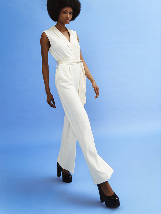 ViCOLO ViCOLO Jumpsuit TB0365 Bianco Regular Fit