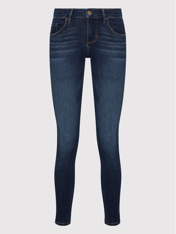 Guess Guess Jeans hlače Annette W2YA99 D4Q03 Mornarsko modra Skinny Fit