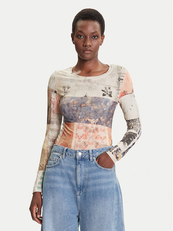Desigual Bluzka Limbani 25WWTK33 Kolorowy Regular Fit
