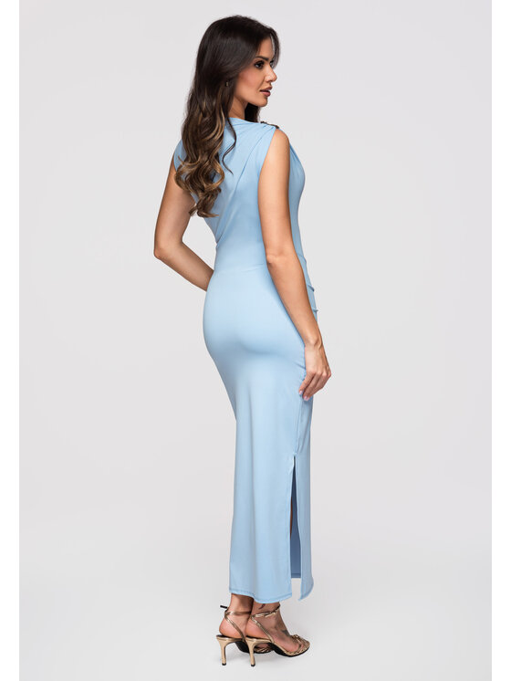 Ombre Ombre Večerní šaty LA-OM-DLR371 Modrá Slim Fit