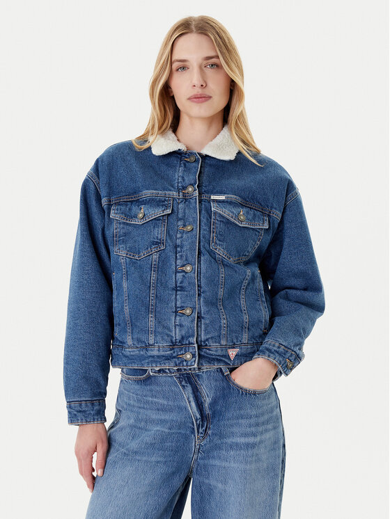 Guess Jeans Guess Jeans Τζιν μπουφάν W4BN64 D5CC3 Μπλε Regular Fit