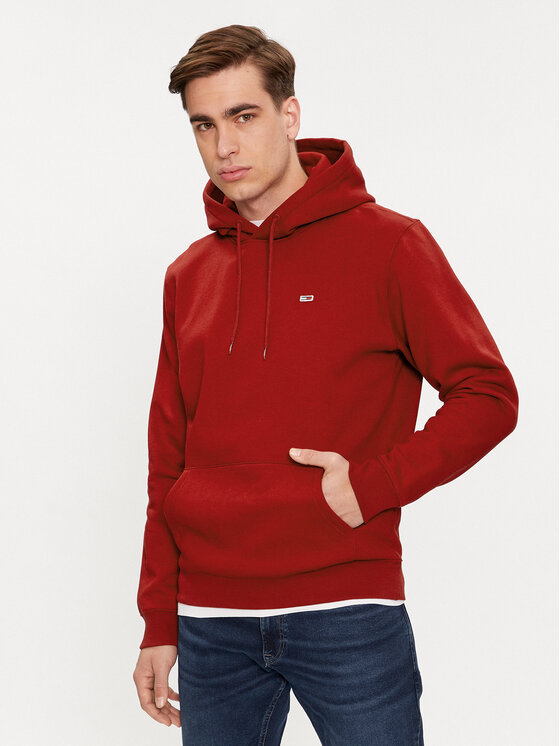 Tommy Jeans Džemperis ar kapuci DM0DM09593 Sarkans Regular Fit