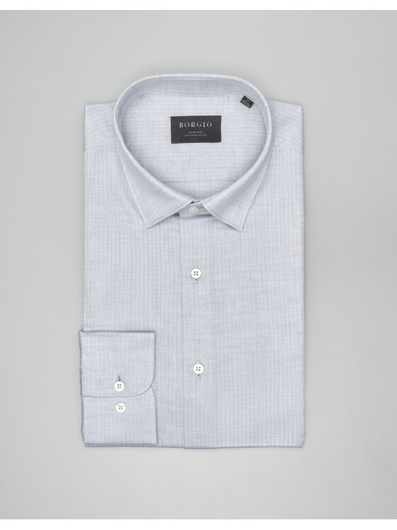 Borgio Borgio Koszula francolise Szary Slim Fit