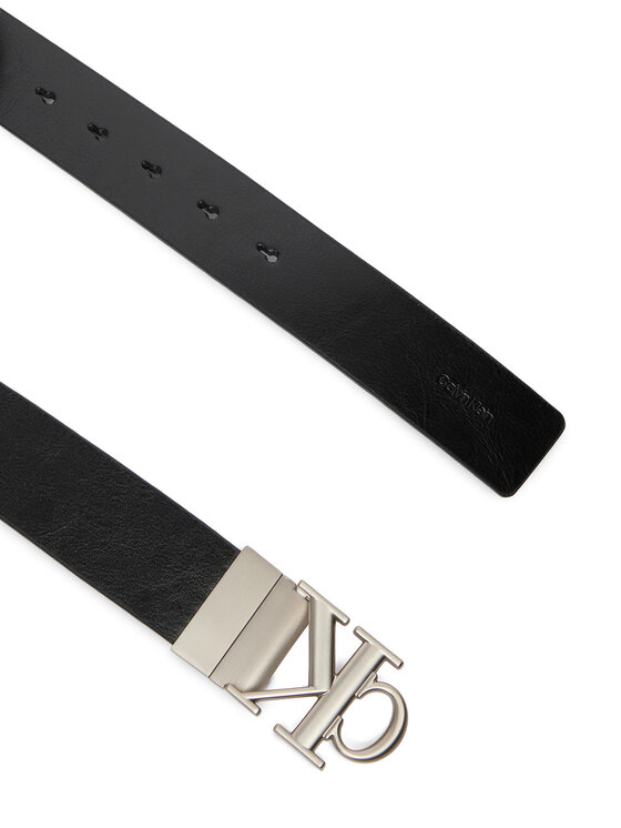Calvin Klein Calvin Klein Pásek Ck Buckle Tumbled 35Mm Adj/Rev LV04D7049G Černá