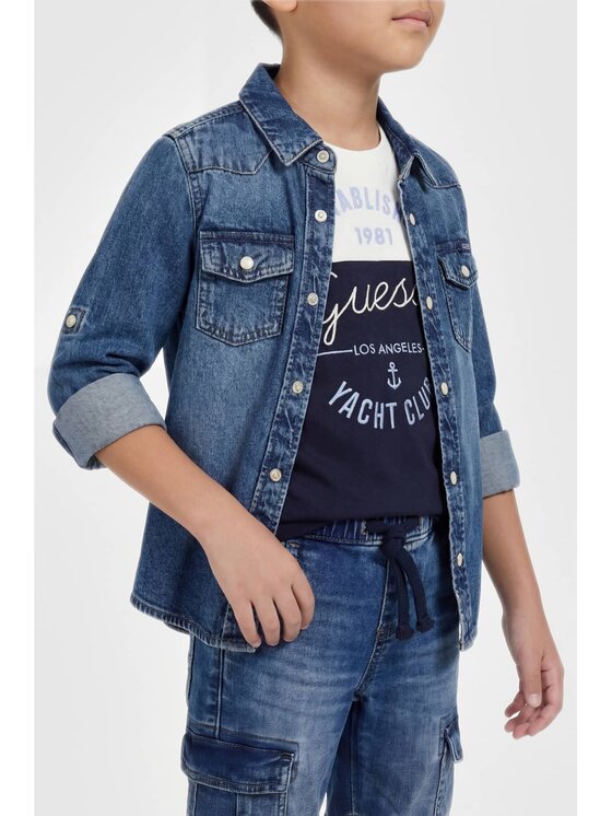 Guess Kids Guess Kids T-Shirt 180558 Niebieski Classic Fit