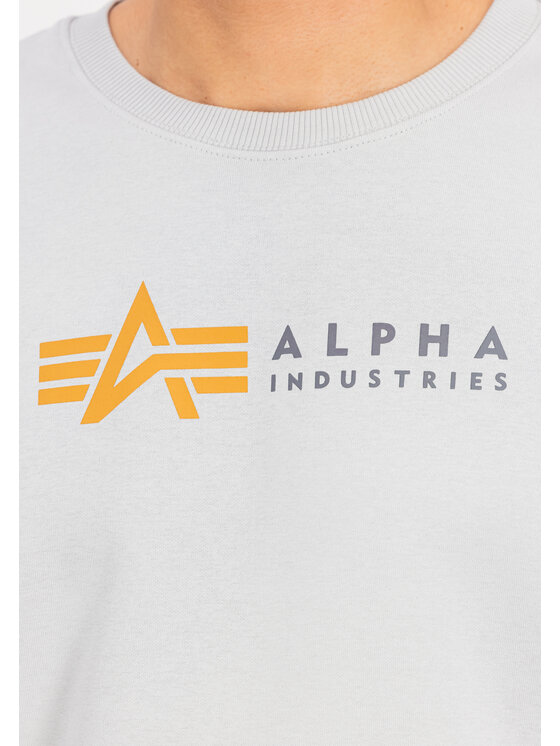 Alpha Industries Alpha Industries Mikina Alpha Label Sweatshirt Šedá Regular Fit