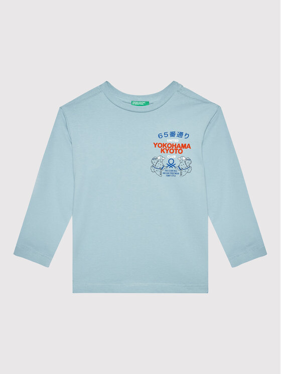 United Colors Of Benetton Blúzka 3096C106B Modrá Regular Fit