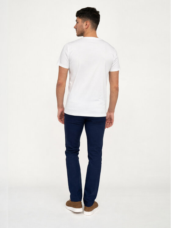 VILLARO VILLARO T-Shirt TSH047VIM Biały Regular Fit