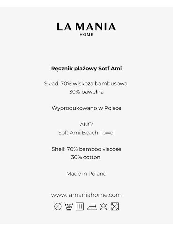 La Mania La Mania Ręcznik plażowy Soft Ami Beżowy