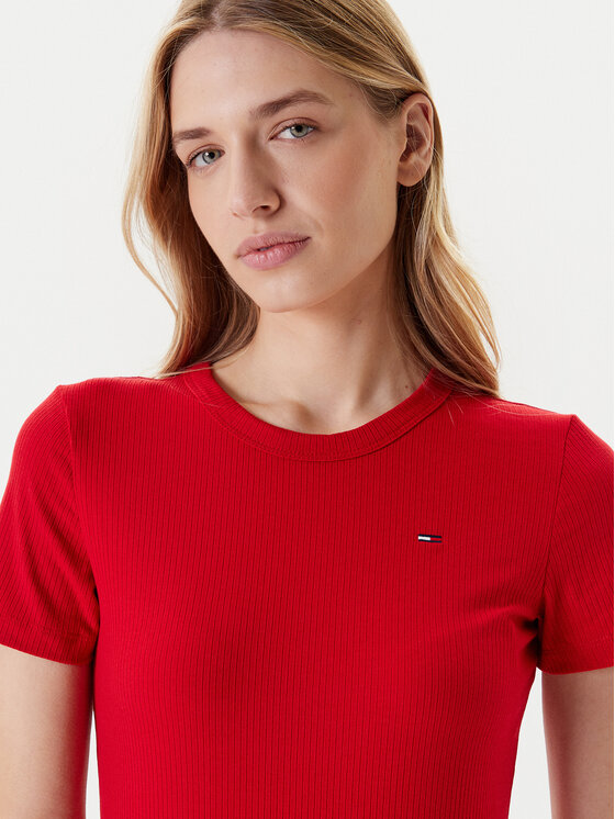 Tommy Jeans Tommy Jeans Haljina za svaki dan DW0DW19721 Crvena Slim Fit