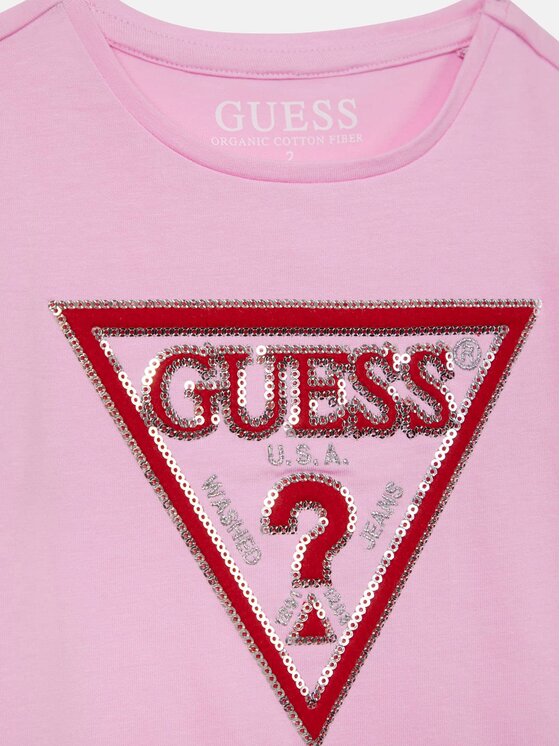 Guess Kids Guess Kids Tank top 180682 Różowy Classic Fit