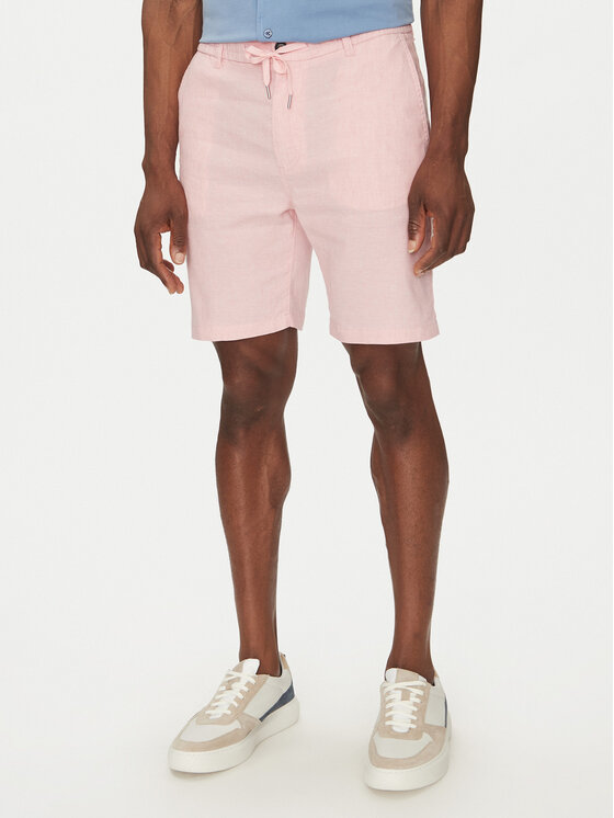 BOSS BOSS Šortky z materiálu 50536863 Růžová Tapered Fit