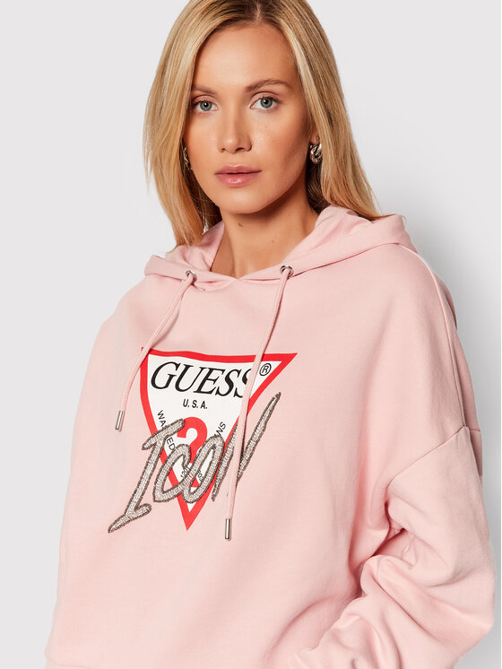 Felpa Icon W1BQ09 K68I1 Rosa Boxy Fit